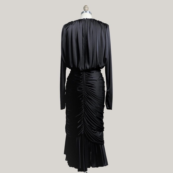 80s Rhinestone Ruched Dress - Picture 5 of 5